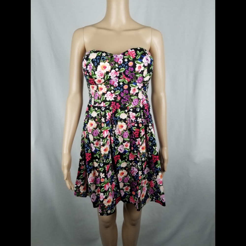 Say What? Floral Strapless Dress - Size L - UD10